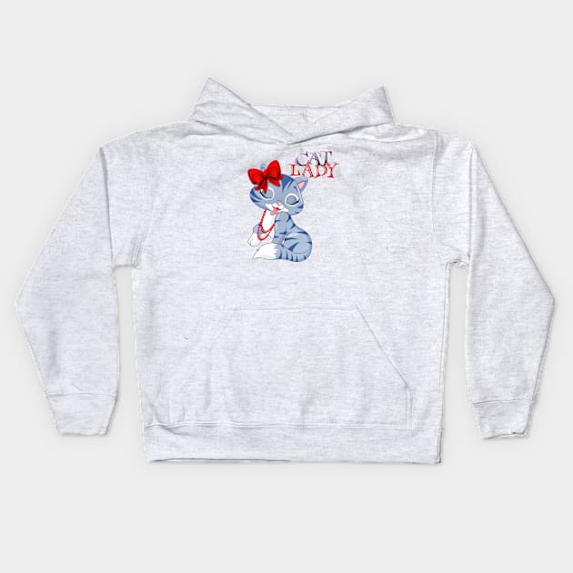 Cat Lady Kids Hoodie by angelwhispers